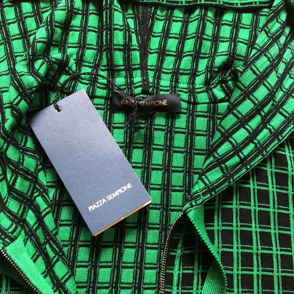 Piazza Sempione Checkered Zip Up Jacket NWT - Picture 9 of 12